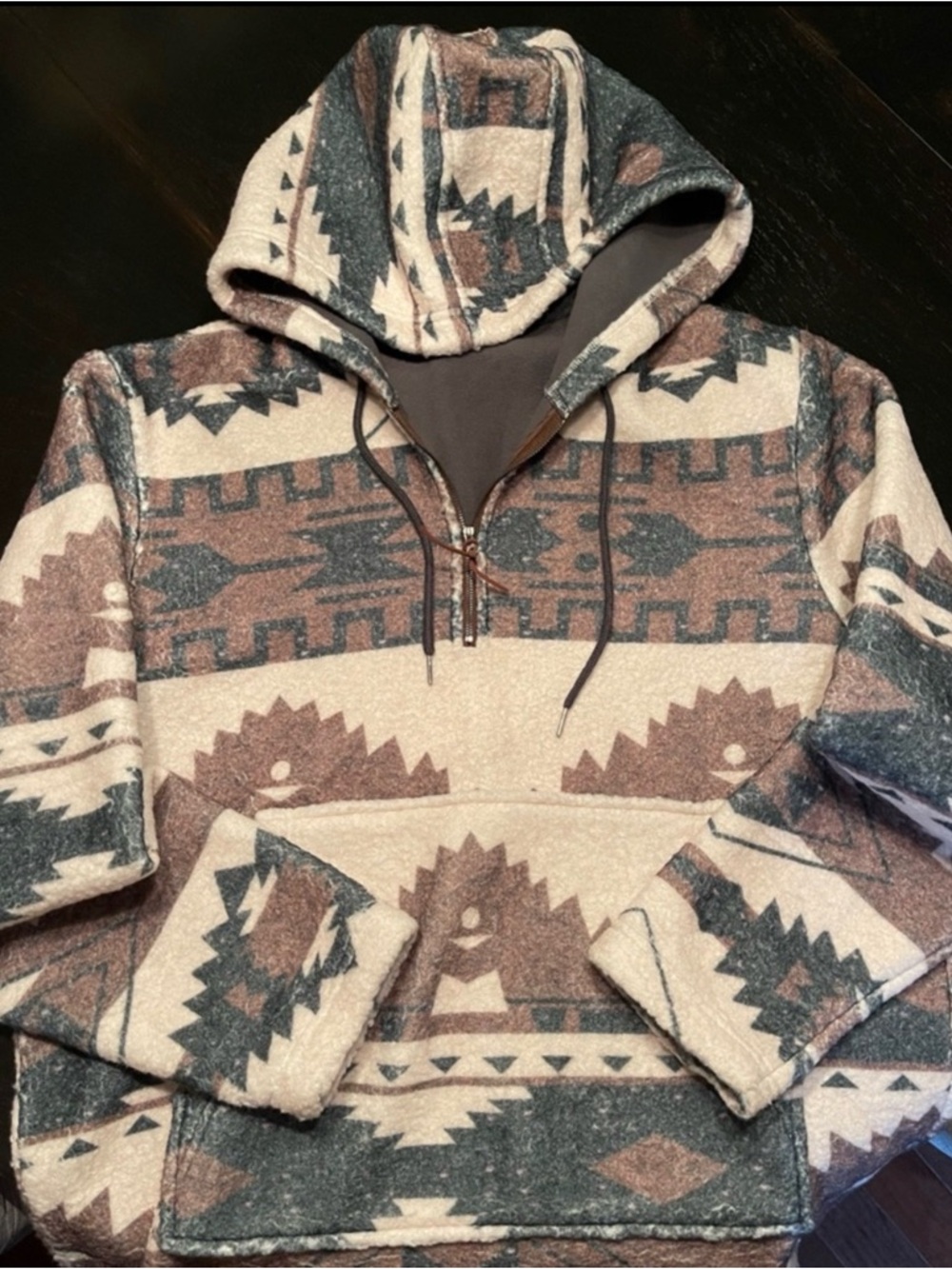 Men's Aztec Pattern Pullover Hoodie